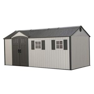 lifetime 60214 17.5 x 8 ft. outdoor storage shed, desert sand