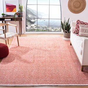 safavieh nantucket collection 4′ x 6′ rust nan144p handmade cotton area rug