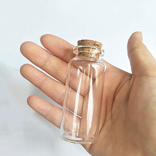 Luo House 10pcs 30ml Cork Stopper Glass Bottle Vials Jars with Cork Wishing Bottle Wedding Favor 30x70mm