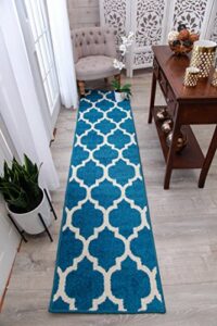 luxury morrocan trellis runners two colors blue and white narrow rug runner area rugs morrocan trellis for hallway runners rug for kitchen blues, 2×8 runner rugs