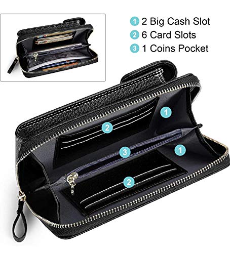 Valentoria Womens Crossbody Bag Cell phone Wallet Small Shoulder Purse Leather Card Handbag