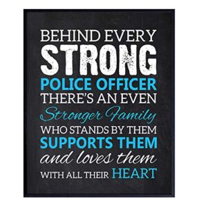 police officer wall decor picture for home, apartment, station, office, bedroom, living or family room – gift for law enforcement, first responder, policewoman, policeman, cop – 8×10 photo poster