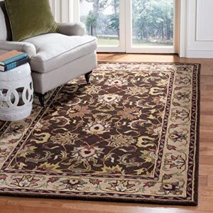 safavieh heritage collection 9′ x 12′ brown / beige hg818a handmade traditional oriental premium wool area rug