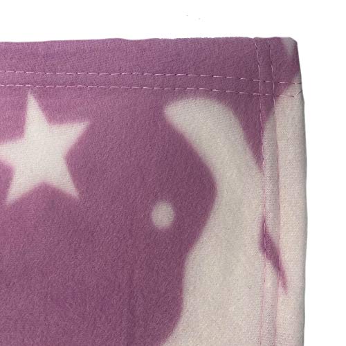 Dreamscene Unicorn Fleece Blanket Throw Over Softer for Girls Adult Baby Kids Twin Bed Couch Plush Sofa Warm Soft, Blush Pink White Stars - 50" x 60"