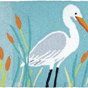 Jellybean Egret Coastal Indoor/Outdoor Machine Washable 21" x 33" Accent Rug