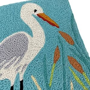 Jellybean Egret Coastal Indoor/Outdoor Machine Washable 21" x 33" Accent Rug