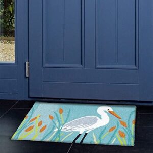 Jellybean Egret Coastal Indoor/Outdoor Machine Washable 21" x 33" Accent Rug