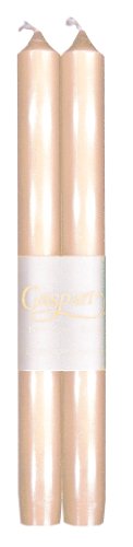 Caspari Straight Taper Candles in Ivory White Pearlescent - 2 Per Package