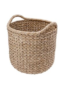 kouboo 1060091 handwoven decorative storage basket, x-large, 20″ x 20″ x 22″, twisted sea grass