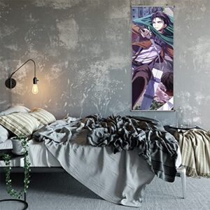 CosInStyle Anime Scroll Poster for Levi Ackermann - Fabric Prints 100 cm x 40 cm | Premium and Artistic Anime Theme Gift | Japanese Manga Hanging Wall Art Room Decor