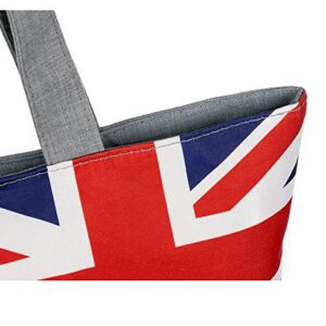London British Flag Women's Large Cotton Canvas Tote Bag Handbags Top-Handle Bags Shoulder Shopping Bags London one size