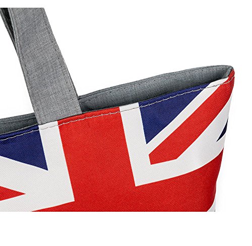 London British Flag Women's Large Cotton Canvas Tote Bag Handbags Top-Handle Bags Shoulder Shopping Bags London one size