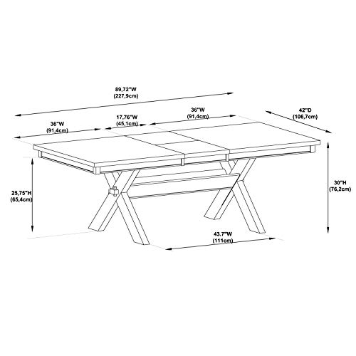 Powell 9 Piece Wooden dining set