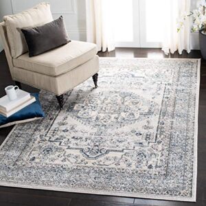 safavieh oregon collection 8′ x 10′ light blue/ivory ore877m oriental distressed non-shedding living room bedroom dining home office area rug