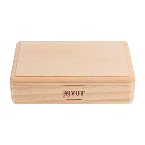 RYOT 4x7” Solid Top Box in Natural | Premium Wooden Box Perfect for Sifter - Monofilament Mesh Screen - Glass Base Tray - Prep Card - Pollen Catcher