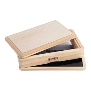 RYOT 4x7” Solid Top Box in Natural | Premium Wooden Box Perfect for Sifter - Monofilament Mesh Screen - Glass Base Tray - Prep Card - Pollen Catcher