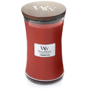 woodwick cinnamon chai candle, youth large / 11-13, red