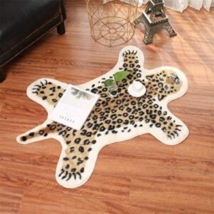 leopard print rug,faux cowhide skin animal printed rug area rug carpet,artificial carpet,mat rug faux carpet (a) / 31.5×41.3inch, for decorating living room