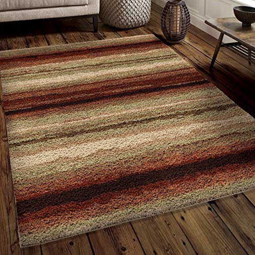 Orian Rugs Impressions Shag Sundown Area Rug, 7'10" x 10'10", Red