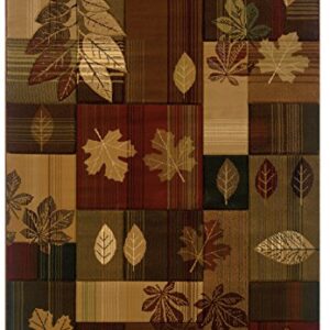 United Weavers of America Contours Cem Autumn Bliss Area Rug - 2ft. 7in. x 7ft. 6in., Multicolor, Jute Backing Rug with Natural Geometric Pattern