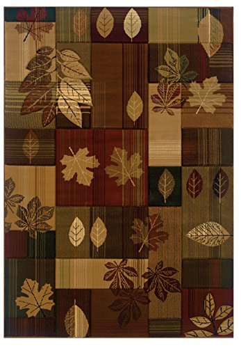 United Weavers of America Contours Cem Autumn Bliss Area Rug - 2ft. 7in. x 7ft. 6in., Multicolor, Jute Backing Rug with Natural Geometric Pattern