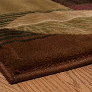 United Weavers of America Contours Cem Autumn Bliss Area Rug - 2ft. 7in. x 7ft. 6in., Multicolor, Jute Backing Rug with Natural Geometric Pattern