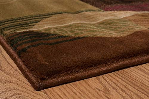 United Weavers of America Contours Cem Autumn Bliss Area Rug - 2ft. 7in. x 7ft. 6in., Multicolor, Jute Backing Rug with Natural Geometric Pattern