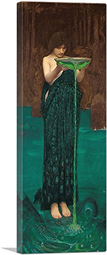 ARTCANVAS Circe Invidiosa 1892 Canvas Art Print by John William Waterhouse - 36" x 12" (0.75" Deep)