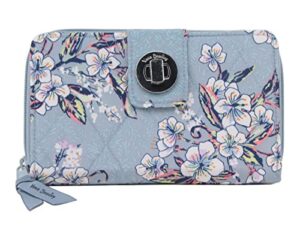 vera bradley ultralight rfid turnlock wallet, cherry blossoms