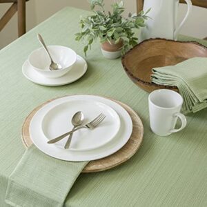 Benson Mills Textured Fabric Tablecloth (60" x 120" Rectangular, Light Green)