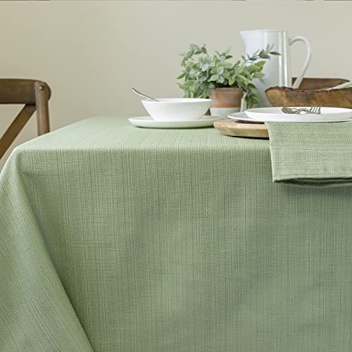 Benson Mills Textured Fabric Tablecloth (60" x 120" Rectangular, Light Green)