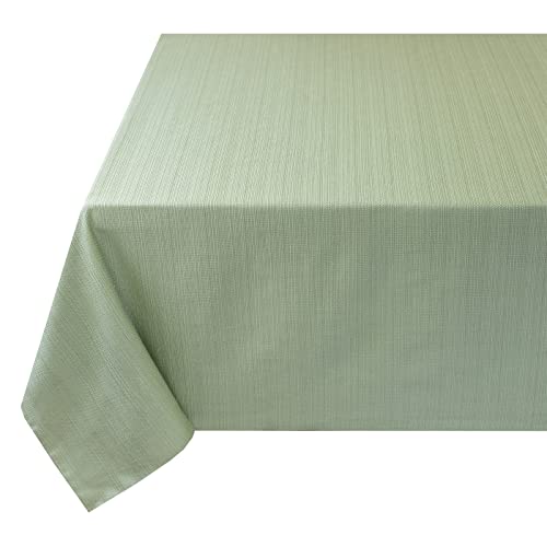 Benson Mills Textured Fabric Tablecloth (60" x 120" Rectangular, Light Green)