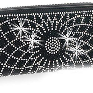 ZzFab Sparkle Wallet Matching Starburst Rhinestone Wallet for Sparkle Purse Black