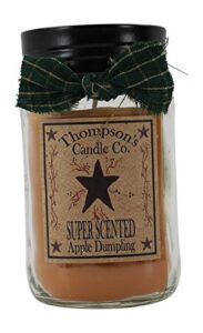 thompson’s candle co apple dumpling mason jar candles