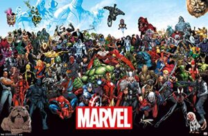 trends international marvel comics the lineup wall poster 22.375″ x 34″ for playroom