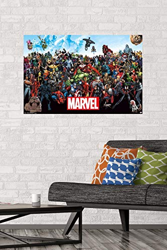 Trends International Marvel Comics The Lineup Wall Poster 22.375" x 34" for Playroom