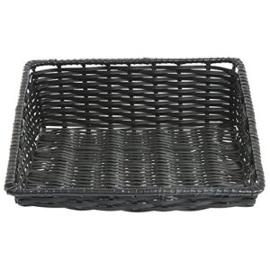 hubert® black produce basket – 15 1/2″l x 16″d x 1 1/2″ to 5″h