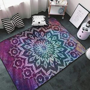 NiYoung Bedroom Living Room Kitchen Big Size Area Rugs Home Art - Trippy Tie Dye Mandala Floor Mat Doormats Quick Dry Spa Bathroom Floor Mats Exercise Mat Throw Rugs Carpet