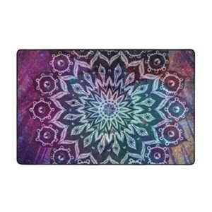 NiYoung Bedroom Living Room Kitchen Big Size Area Rugs Home Art - Trippy Tie Dye Mandala Floor Mat Doormats Quick Dry Spa Bathroom Floor Mats Exercise Mat Throw Rugs Carpet