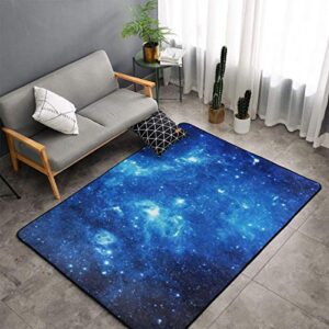 NiYoung Blue Galaxy Area Rug, Bedroom Living Room Kitchen Rug, Doormat Floor Mat Standing Mat, Children Play Rug Carpet Bathroom Rug Mat, Throw Rugs Carpet Yoga Mat