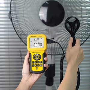 HVAC Anemometer Handheld CFM Pro HVAC Anemometer AP-846A Wind Speed Meter with Backlight Max/Min/Avg Functions for Measuring Wind Speed Air Velocity HVAC Air Flow Meter