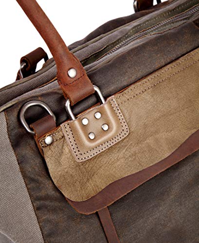 TSD Brand Tapa Canvas Satchel Bag (Grey)