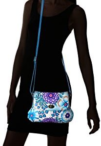 Anna by Anuschka Medium Flap-Over Crossbody, Summer Bloom Blue