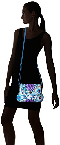 Anna by Anuschka Medium Flap-Over Crossbody, Summer Bloom Blue