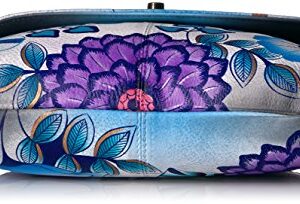 Anna by Anuschka Medium Flap-Over Crossbody, Summer Bloom Blue