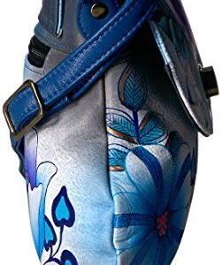 Anna by Anuschka Medium Flap-Over Crossbody, Summer Bloom Blue