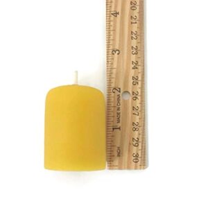 One Dozen (12) Hand Poured Solid Beeswax Votive Candles in Natural Wax - 100% Beeswax Candles by Toadily Handmade - Now Packaged in an Attractive Gift Box! - Made in The USA