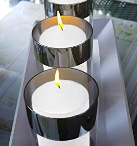 HYOOLA White Pillar Candles 3x5 Inch - Unscented Pillar Candles - 6-Pack - European Made