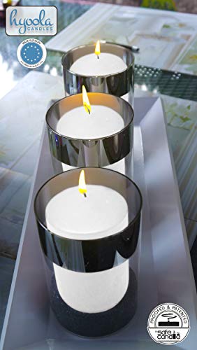 HYOOLA White Pillar Candles 3x5 Inch - Unscented Pillar Candles - 6-Pack - European Made
