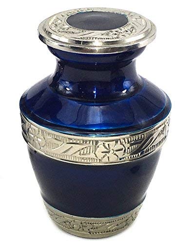 EDENSTAR NEXTG Premium Quality Memorial Mini Keepsake Urn Handcrafted to Perfection Engraved with Unique Design - Small Keepsake Cremation Urn for Ashes Handmade Funeral Urn